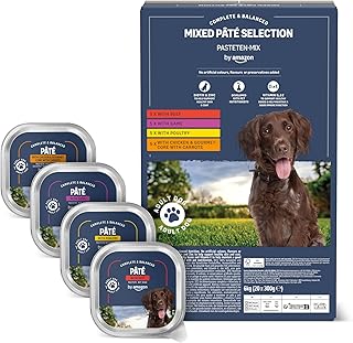 by Amazon Nassfutter für Hunde, Pastete Gemischt, 300g, 20er-Pack