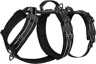 OneTigris Hundegeschirr, HOUNDLOCK Taktisches Geschirr Ausbruchsicher Einstellbar Weich Gepolster…