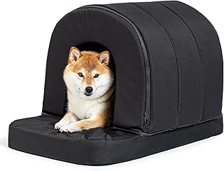 Pelzin Orthopädisches Hundehöhle – Hundehütte Outdoor Kratzfest – Hundehaus für Draußen – Wa…
