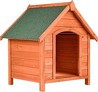 tectake Hundehütte Outdoor, große Hütte für Hund, Winterfest, Hundehöhle für Zuhause und dr…