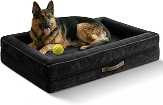 Upvilla Orthopädisches Hundebett XXL, Hundekorb Waschbar | Eierförmiger Kistenschaum，Wasserdi…