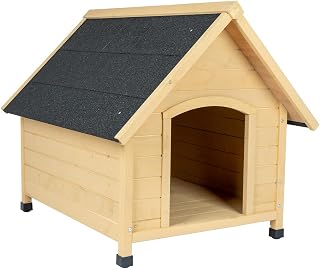 Hundehütte Liam, Hundehöhle, Hundehaus aus lasiertem Fichtenholz, naturbraun, XXL