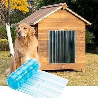 Uross Ersatzklappen für Hundetür, Transparenter Plastikstreifen Vorhang 20 cm x 180 cm, PVC-Umr…