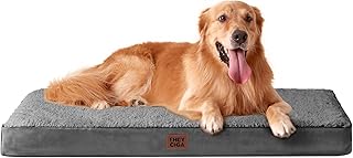 EHEYCIGA Orthopädisches Hundebett Grosse Hunde XL 112x81cm Waschbar, Grau | Hundekissen mit Egg-…