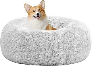 HMTOPE Orthopädisches Hundebett rund Hundekissen Hundesofa Katzenbett Donut Kuscheliges Hundekor…