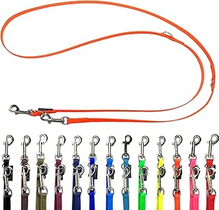 Biothane Hundeleine kleine Hunde/große Hunde verstellbar 2m / 2,40m / 2,80m / 3,50m / 5m SILBERN…