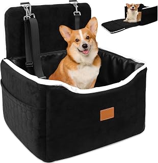 SZEE Stabiler Reise Hunde Autositz für Kleine/Mittlere Hunde bis 15 Kg, Einzigartiger Hundesitz …
