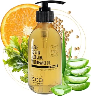 Dr Lucy ECO Hundeshampoo Langhaar 200 ml – Fellpflege Hund mit langem, seidigem Haar – Wildorange…