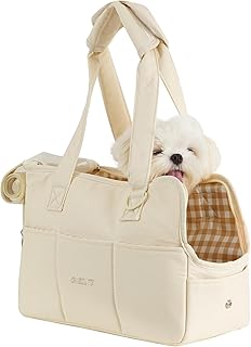ONECUTE Hundetrage für kleine Hunde Kaninchen Katze mit großen Taschen, Baumwolltasche, Hundetr…