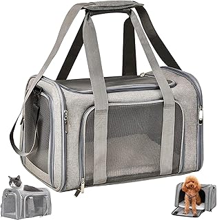 Transporttasche für Katze Hund, Hundetransportbox | Faltbare Katzentransportbox, tragbar, 5kg Ka…