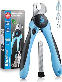 BluePet Krallenschere mit Schutz für Hunde & Katzen, Sichere Krallenzange | Einsteigerfreundlich…