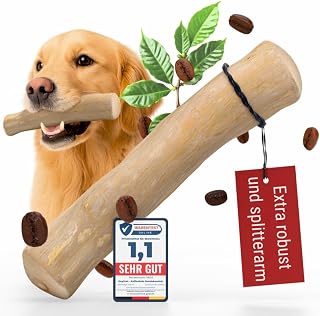 Kauknochen aus Kaffeeholz für Hunde L – Kauspielzeug zur Zahnpflege | Natürliches Kauholz für …