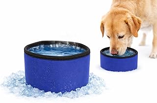 Hundenapf – kühlender Napf Fresk blau – 16x16x10 cm – Gel-Füllung – für Gefrierfach geeignet -…