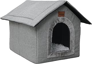 Hundehütte Hundehöhle mit Abnehmbarem Plüschkissen Katzenhöhle Haustierhaus Warmes Und Gemüt…