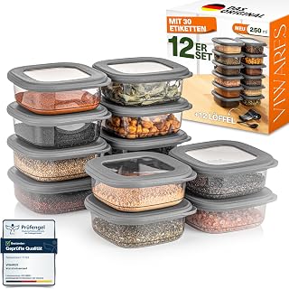 Viwares Vorratsdosen mit Deckel Luftdicht, 12er Vorratsbehälter Set | BPA-Frei, Vorratsdose zur …