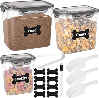 ZooZoo Hundefutterboxen 3er-Set, Luftdicht, Stapelbar, BPA-frei, 3 Größen | Luftdichte Deckel m…