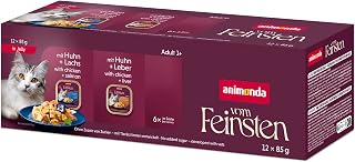 animonda Vom Feinsten Adult Geflügel Vielfalt in Gelee Mixpack (12 x 85 g) | Nassfutter für aus…