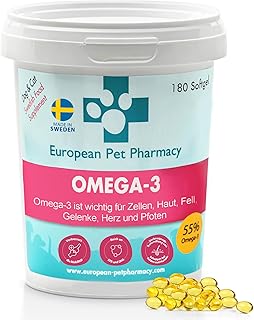 European Pet Pharmacy – Fischöl für Hunde/Fischöl Katze, Hochdosiertes Ergänzungsmittel für …