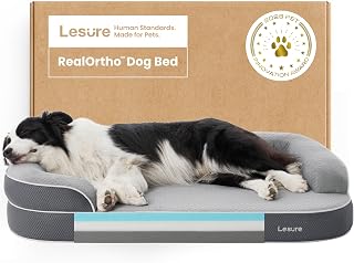 LE SURE RealOrtho™ Memory-Schaum Hundebett groß – orthopädisches Hundesofa | Premium 3-Schich…
