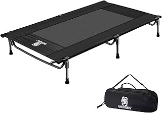 OneTigris Hundeliege Outdoor, erhöhtes Hundebett 100×70 cm Höhe 21cm, Express-Einrichtung Stabi…