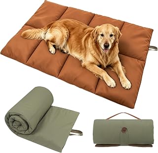 LZDMY Hundematte Outdoor Wasserdicht für Unterwegs 123 x 68cm Faltbar | Tragbare Waschbare Campi…