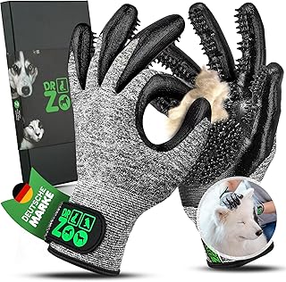 DR Zoo Fellpflegehandschuh für Katze, Hund oder Pferd – (1 Paar, Gr. M) – Handschuh zur Fellpfle…