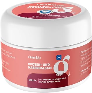 Animigo Nasen & Pfotenbalsam Hund – 50 ml Chemikalienfreie | Feuchtigkeitsformel, Mit Bienenwachs…