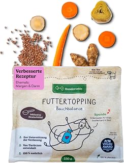 Hunderunde – Gras & Kotfressen Pulver – Gegen Sodbrennen Hund & Durchfall – natürliche Darmflora…