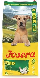 JOSERA Balance | 12,5 kg | Trockenfutter für ältere Erwachsene Hunde | Senior | Huhn & Reis | G…
