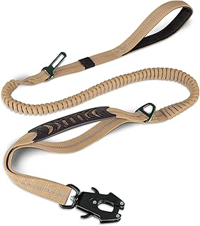 Joytale Taktische Hundeleine Bungee, 2 Griffe, Reflektierend, Große Hunde | 1,2–1,8 m dehnbar,…