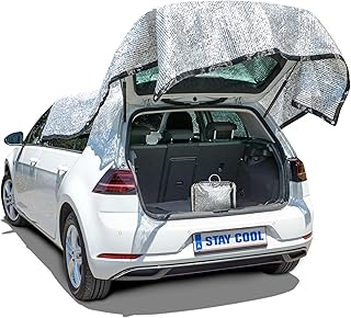 WALSER Schattennetz Auto 4×6 m, Alu Sonnenschutz Auto (bis zu 20° C kühler) für Hund mit UV-Sc…