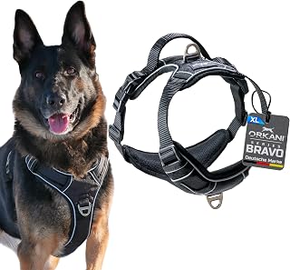 Bravo Hundegeschirr – Premium No-Pull, Anti-Zug Geschirr, atmungsaktiv, weich gepolstert mit Sich…