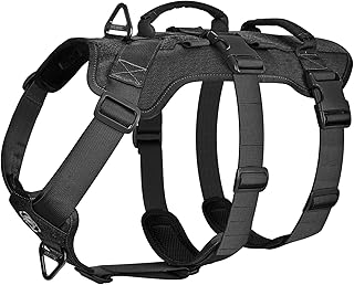 OneTigris Hundegeschirr, T-Bone Taktisches Geschirr mit 2 Griff Ausbruchsicher Einstellbar Brustg…