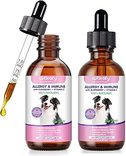 2er-Pack Allergie Tropfen für Hunde 60ml x2 – Speckgeschmack – Natürliche Juckreiz-Linderun…