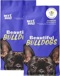 HEY HOLY Premium Trockenfutter für Bulldoggen 100% getreidefrei | 14kg hypoallergenes Hundefutte…