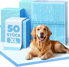 Powools PIPI Matten Hunde 86 x 71cm, 6-lagige Welpenunterlagen 50 Stück | Extra große Größe, …