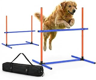 Agility-Trainingsset für Hunde, Hindernisset mit Slalomstangen, Hundesport-Ausrüstung, für Gro…