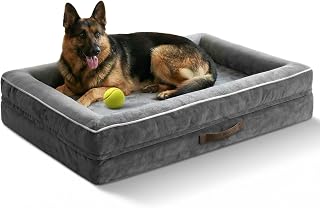 Upvilla Orthopädisches Hundebett XXL, Hundekorb Waschbar | mit Eierförmiger Kistenschaum，Wass…
