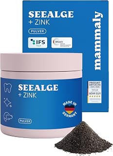 mammaly NEUHEIT 2026: Seealge + Zink Zahnpflege-Pulver (150g Pulver) | reicht ≈300 Tage (hochko…