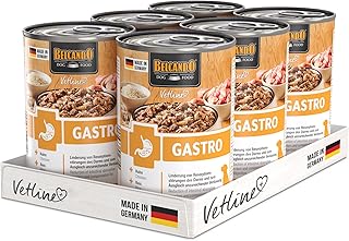 BELCANDO Vetline Gastro Diätfutter 6×400 g – Nassfutter bei Magen-Darm-Erkrankungen & Verdauu…