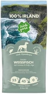 Irish Pure 1.5kg Trockenfutter Adult | Irischer Weißfisch mit Gemüse & Kelp-Alge | Hoher Fleisc…