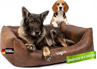 Orthopädisches Hundebett mittelgroße Hunde【waschbar & rutschfest】Hundekorb L Kunstleder in …