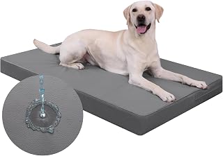 Orthopädisches Hundebett Grosse Hunde, Wasserdicht Kunstleder Hundekissen