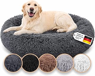 Belune® Hundebett [mit waschbarem Bezug] – Das Original – [XL, 120cm, Dunkelgrau] Hundekorb, Kat…