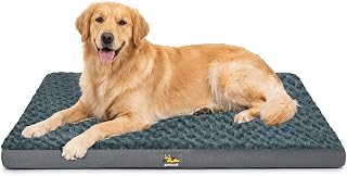 Orthopädisches Hundebett für große Hunde 107x76cm, wasserdichter Abnehmbarer Bezug, Plüsch Hu…