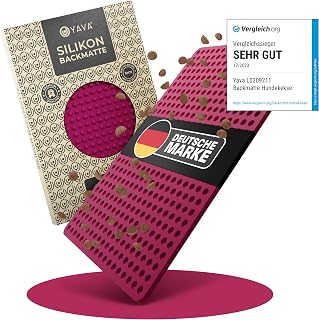YAVA® Backmatte Hundekekse TESTSIEGER Mini Halbkugel (1cm), Premium Silikon Backmatte für Hunde…