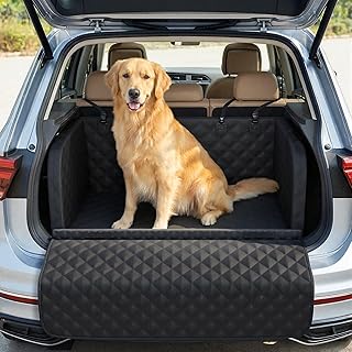 pecute Kofferraumschutz Hund gesteppt mit Seiten und Ladekantenschutz – Schwamm-Antikollisionssch…