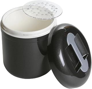 Tom Fox 4883 Kunststoff Eisbehälter, 4L Kapazität, 22cm x 22cm x 24cm, Schwarz