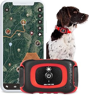 MiniFinder Rex Hundetracker – Intelligentes, wasserdichtes Hundehalsband mit LED-Licht, Bellanz…