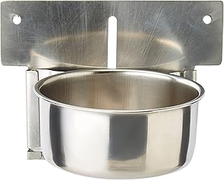 Nobby Edelstahlnapf mit Befestigung, Platte, 10,0 cm 0,25 ltr, 1 Stück